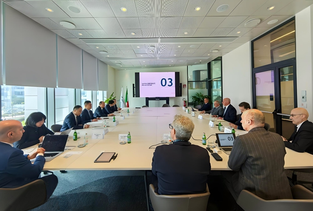 莫鼎革會(huì)見塞班工程公司董事長亞歷山德羅·普利蒂